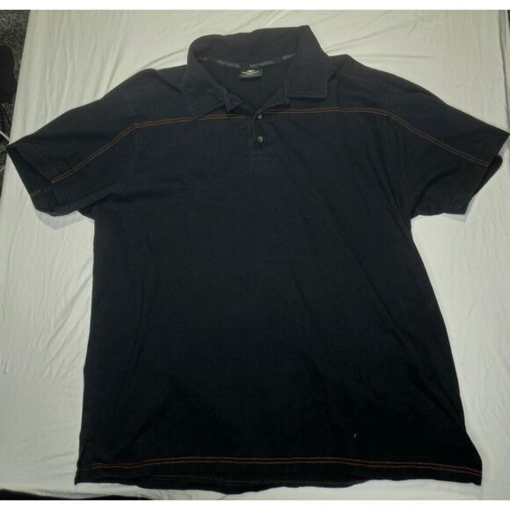 Genuine Harley-Davidson Polo Shirt with Orange‎ Embroidered Logo Men's XL